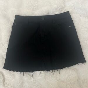 black jean skirt